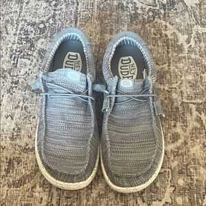 Hey Dude Men's Knit Gray Loafers